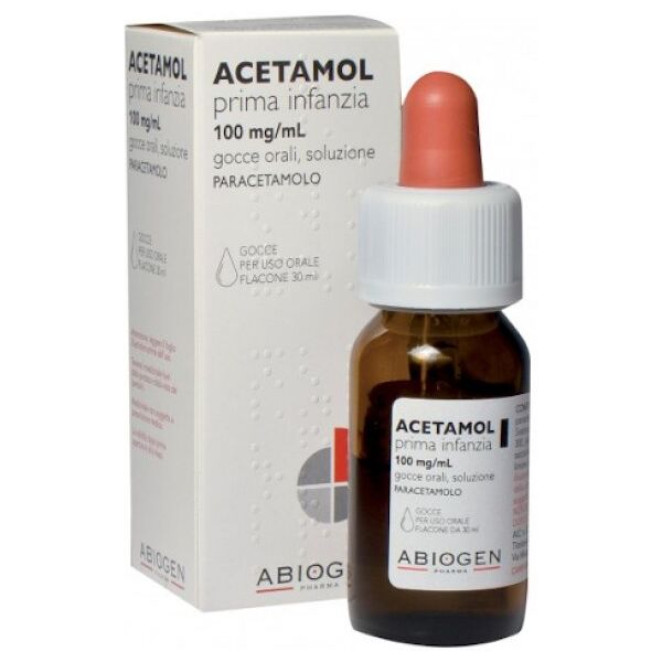 abiogen acetamol prima infanzia 100 mg/ml gocce 30 ml