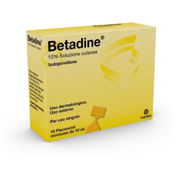 betadine 10% soluzione cutanea 10x10 ml flaconcini monouso