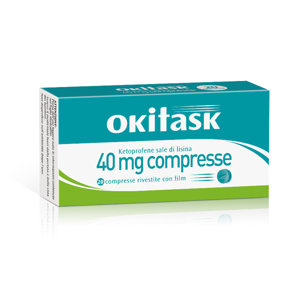 oki task 40 mg ketoprofene sale di lisina 20 compresse rivestite