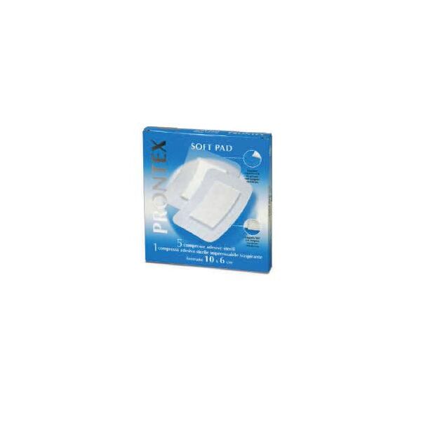 prontex safety  soft pad garza adesiva 10x6 cm 6 pezzi