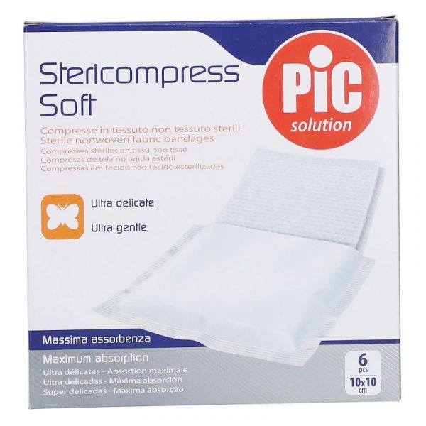 pic stericompress soft compresse di garza 10x10 cm 6 pezzi