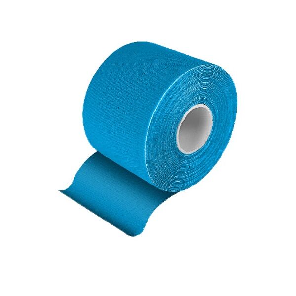 farmacare kinesiotaping benda adesiva elastica blu in cotone m 5x5 cm