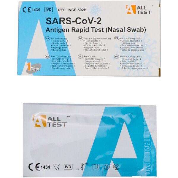 alifax srl test antigenico rapido covid-19 alltest autodiagnostico determinazione qualitativa antigeni sars-cov-2 in tamponi nasali mediante immunocromatografia