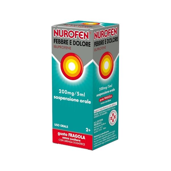 reckitt benckiser h.(it.) spa nurofen febbre e dolore bambini gusto fragola 200mg/5ml