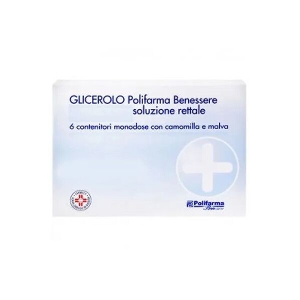 glicerolo polifarma benessere prima infanzia 2,25g soluzione rettale 6 monodose con camomilla e malva