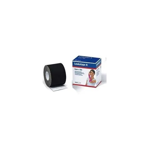 leukotape k benda elastica adesiva taping 5x500 cm misura media nero