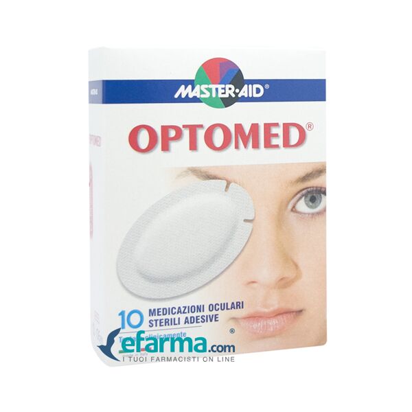 optomed compressa oculare autoadesiva sterile per la medicazione dell'occhio 10 pezzi