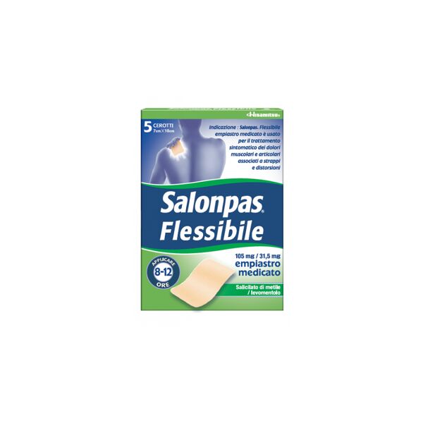 salonpas flessibile 5 cerotti medicati per dolori articolari 7cm x 10cm