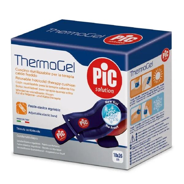 pic solution pic thermogel cuscino in gel terapia caldo/freddo con fascia elastica 10x26 cm