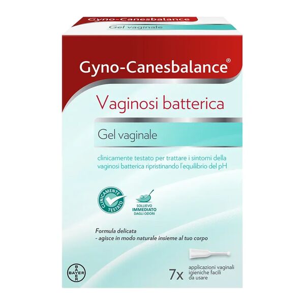 gyno-canesten gyno-canesbalance gel vaginale contro vaginosi batterica e infezioni vaginali 7 flaconcini applicatori monouso