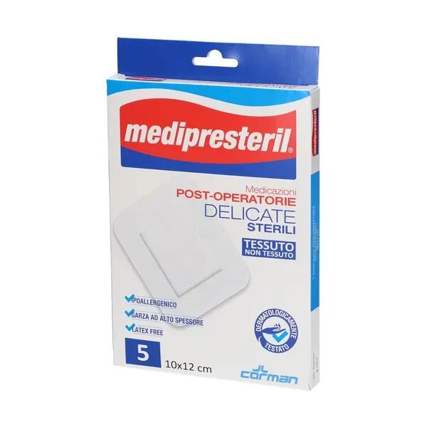 medi presteril medipresteril medicazione post operatoria delicata in tnt 10x12 cm 5 pezzi