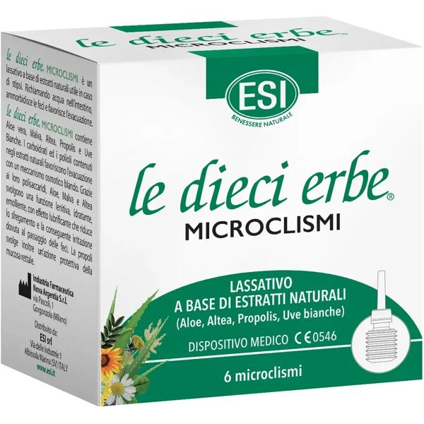 esi le dieci erbe microclismi lassativo di estratti naturali 6 pezzi