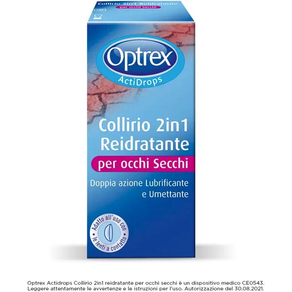 optrex actidrops 2in1 collirio reidratante occhi secchi 10 ml