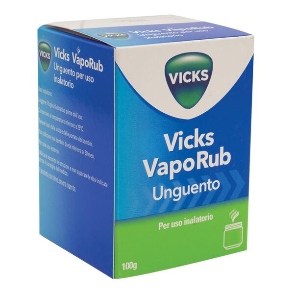 vicks vaporub rimedio per raffreddore/mal di gola/tosse/naso chiuso vasetto 100g