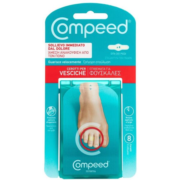 compeed cerotti per vesciche dita dei piedi 8 pezzi