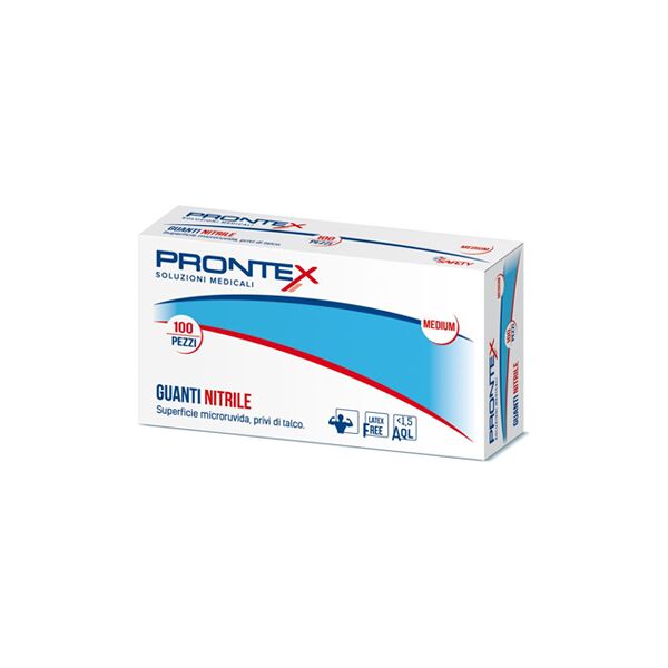 prontex guanto in nitrile senza polvere grande 8/9 100 pezzi