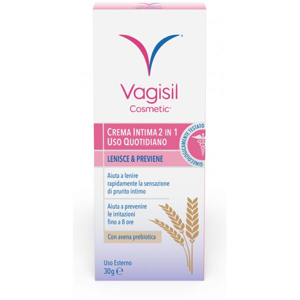 vagisil crema intima 2 in 1 per uso quotidiano con avena prebiotica 30 g