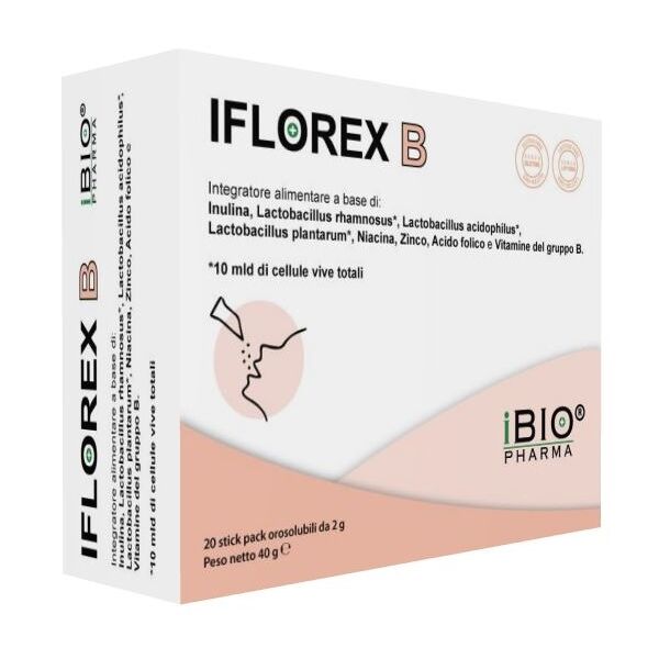 ibiopharma iflorex b 20 stickpack da 2 g