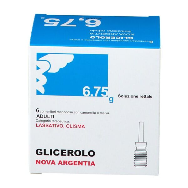 nova argentia glicerolo adulti 6,75g soluzione rettale 6 monodose con camomilla e malva