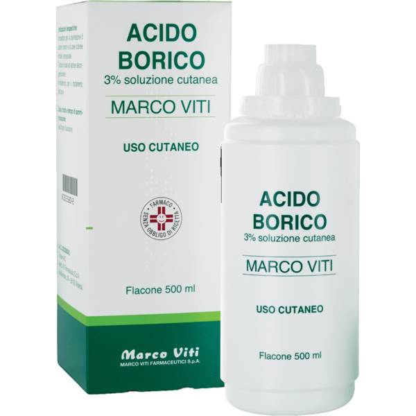 marco viti farmaceutici spa acido borico marco viti soluzione cutanea 3% antisettico 500 ml