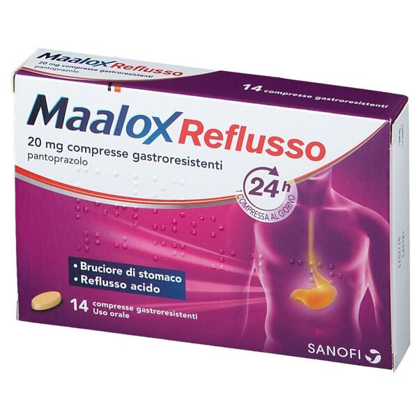 maalox reflusso 20 mg pantoprazolo 14 compresse