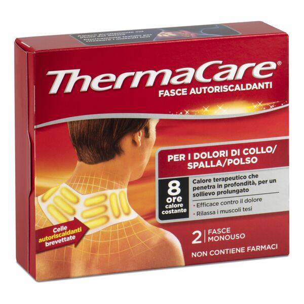 thermacare fasce autoriscaldanti a calore terapeutico collo/spalla/polso 2 pezzi
