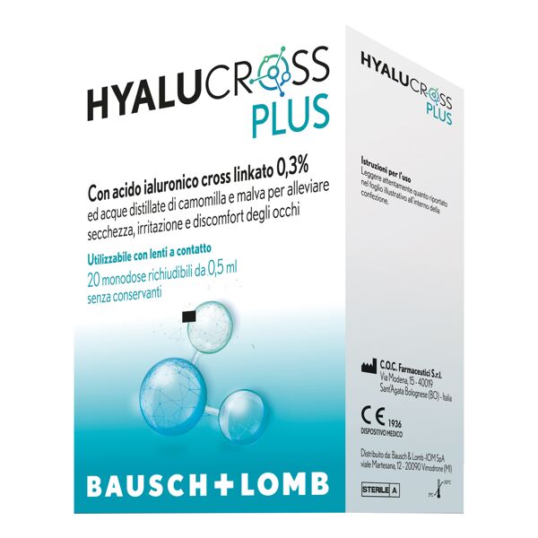 bausch & lomb hyalucross plus 20 flaconcini monodose da 0,5 ml