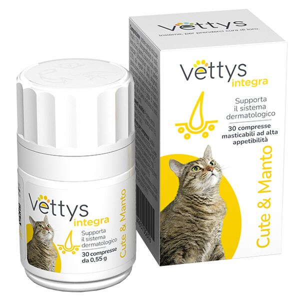 pharmaidea srl vettys integra cute&manto gatto 30 compresse masticabili