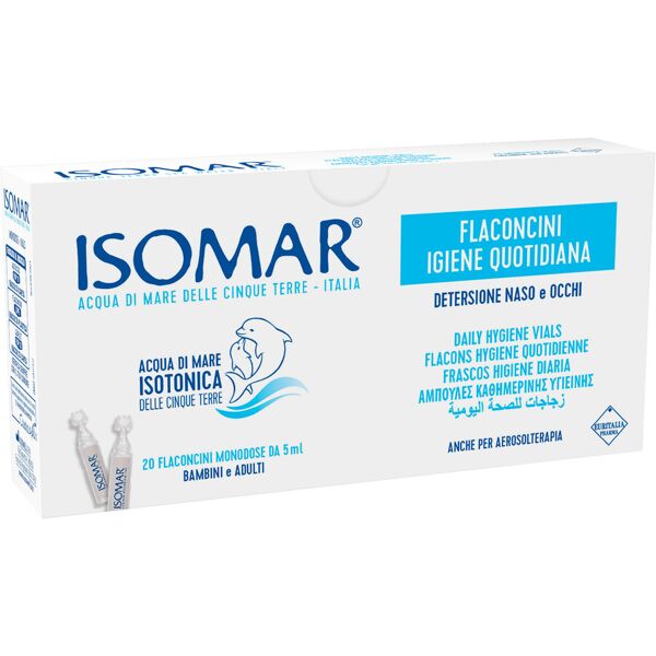 isomar soluzione isotonica acqua mare igiene quotidiana 20 flaconcini monodose 5 ml