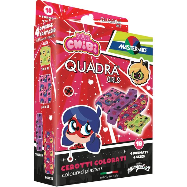 pietrasanta pharma spa cerotto master-aid quadra girls lady bug assortiti 18 pezzi