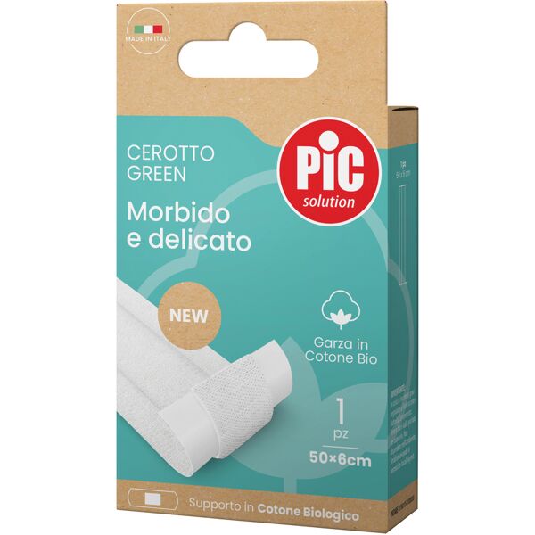 pikdare spa cerotto pic green cotone bio striscia 50x6 cm