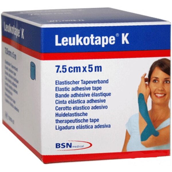 bsn medical leukotape k 1 cerotto elastico da 7,5cmx5m verde petrolio