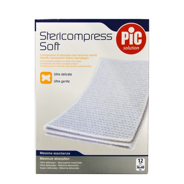 pic stericompress soft compresse in tessuto sterile 12 pcs 36x40cm