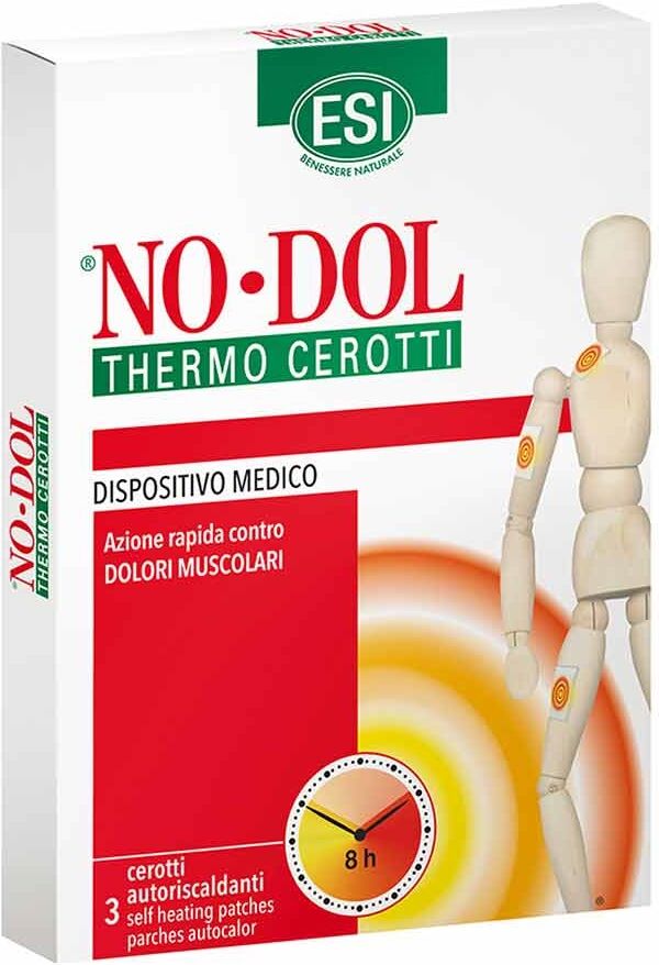 ESI NoDol - Thermo Cerotti AutoRiscaldanti Dolori Muscolari, 3Cerotti