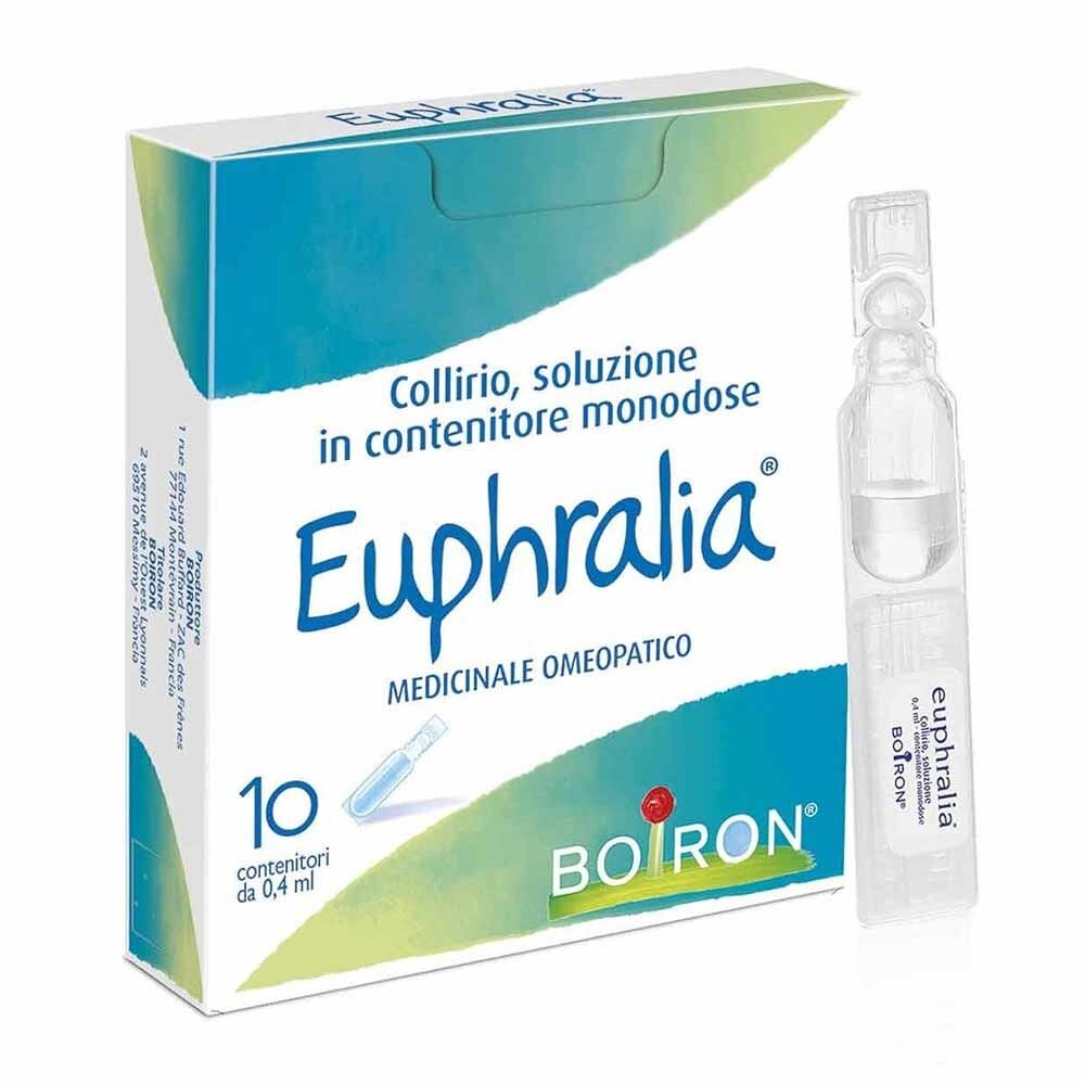 Boiron Euphralia Collirio Omeopatico Euphrasia officinalis 3 DH 0,2ml + Chamomilla vulgaris 3 DH 0,2ml, 10 contenitori da 0,4ml