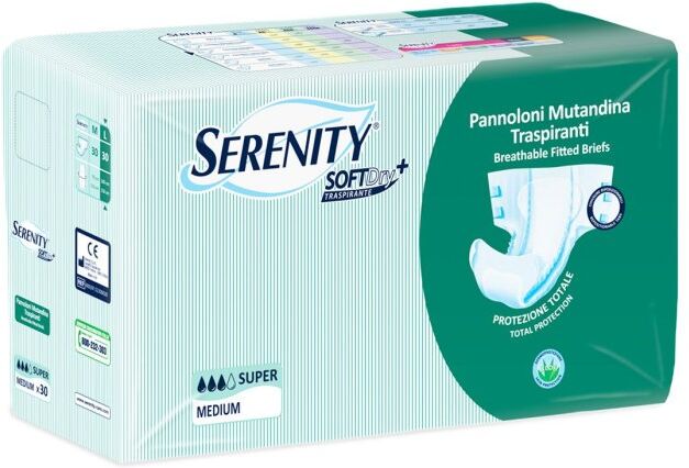 Pannoloni Mutandina Traspiranti Soft Dry Super Serenity Taglia M 15 Pezzi