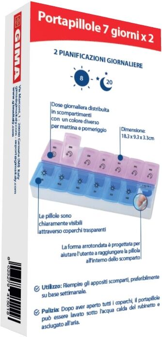 Gima Portapillole Settimanale 7ggx2