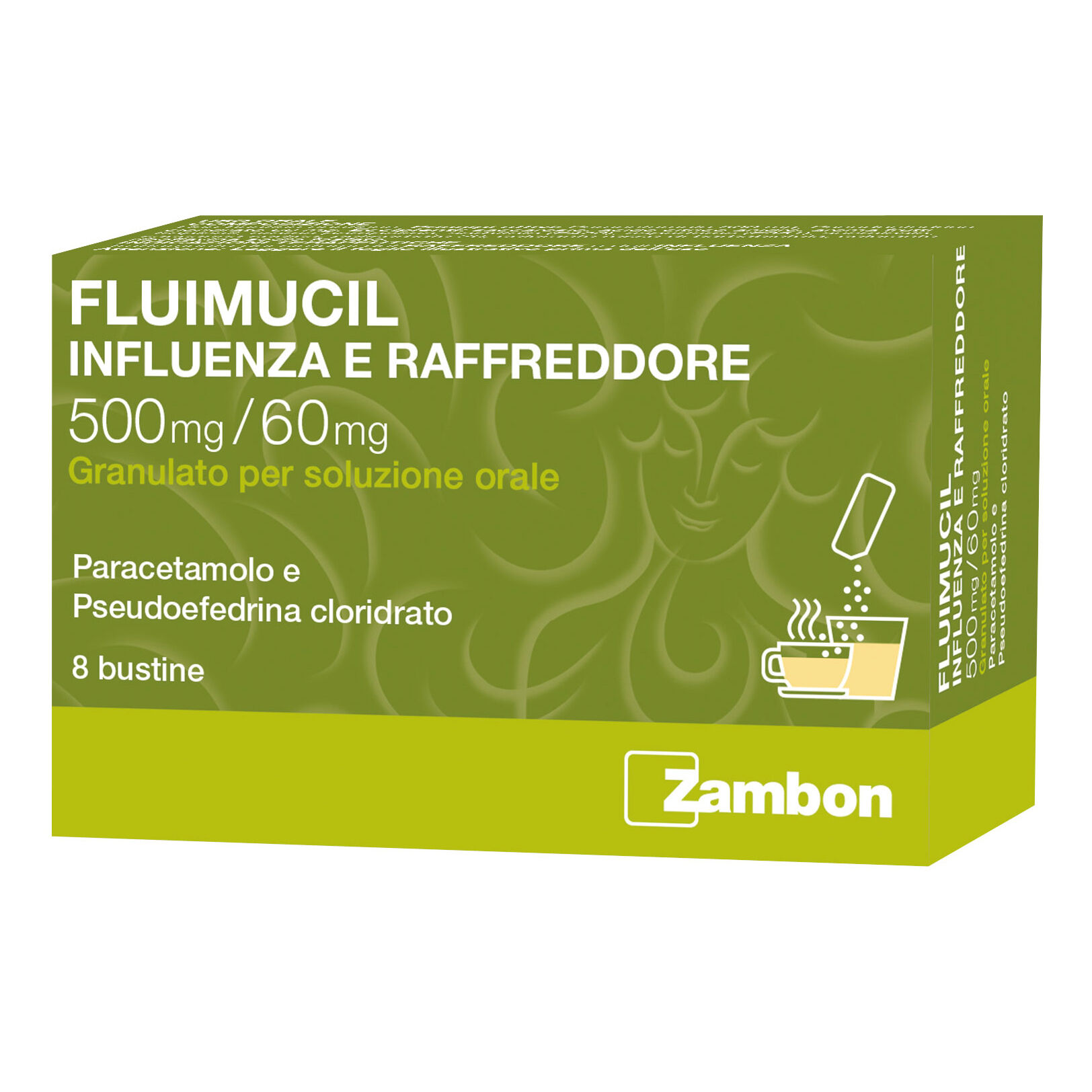 Zambon Fluimucil Influenza Raffreddore 8 Bustine