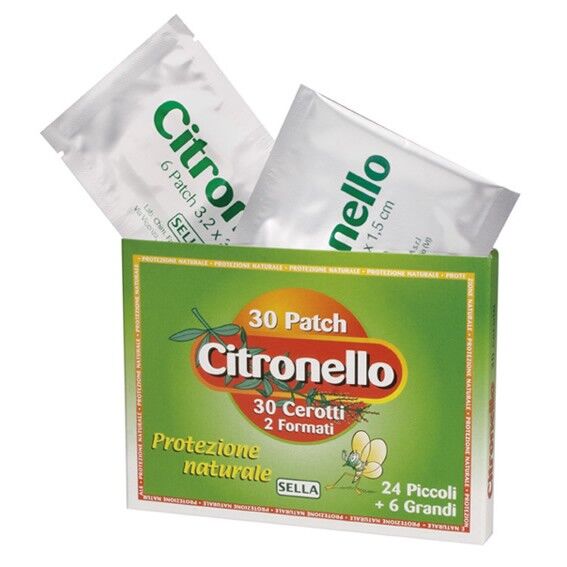 Sella Srl Citronello 30 Cerotti 2 Formati Antizanzare