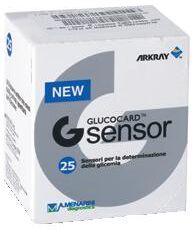 A.Menarini Diagnostics Strisce Misurazione Glicemia Glucocard G Sensor 25 Pezzi