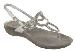 Dr.Scholl'S Div.Footwear Glossy Synthetic+beads Womens Silver 40