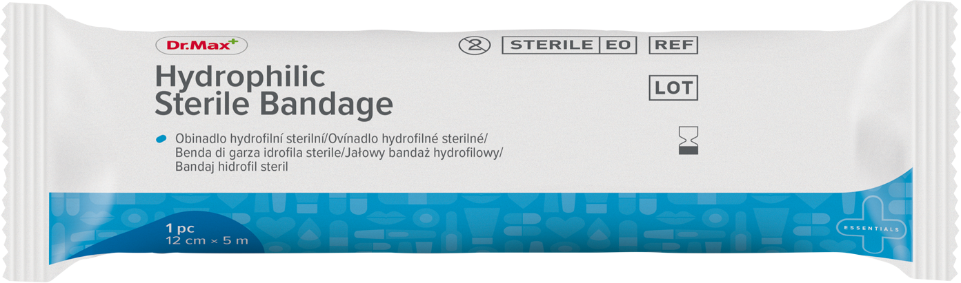 Dr.Max Hydrophilic Sterile Bandage 12 cm x 5 m