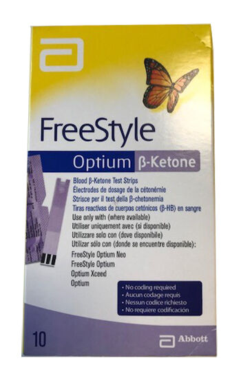 Abbott Freestyle Optium Ketone 10 Strisce