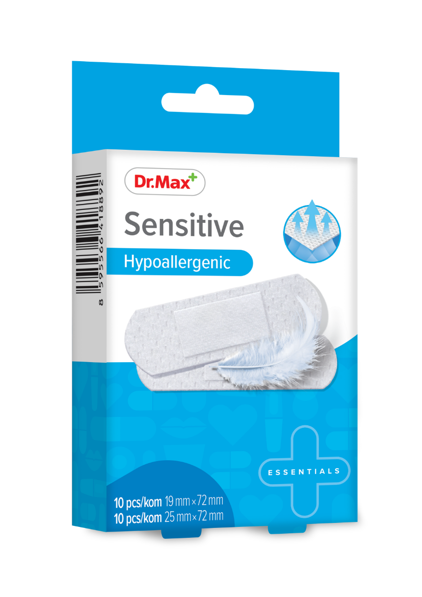 Dr.Max Sensitive Hypoallergenic 19 x 72 mm, 25 x 72 mm 20 Pezzi