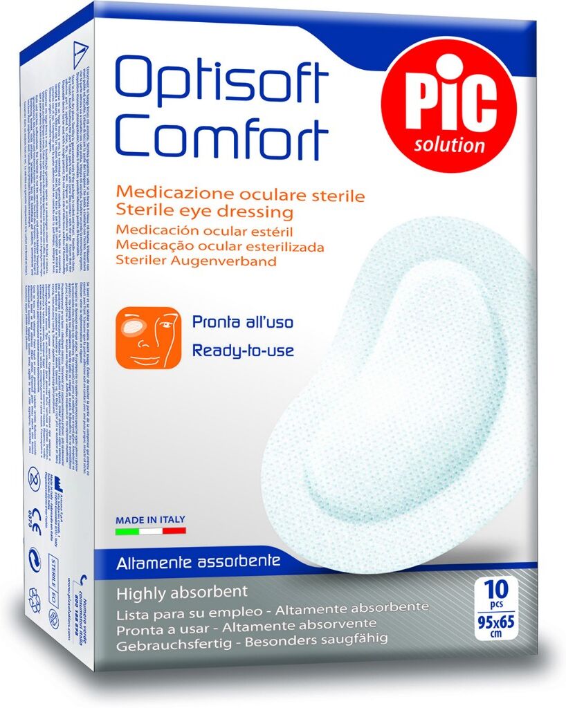 Pic Optisoft Comfort Medicazione Oculare Adesiva Sterile 95x65mm 10 pezzi