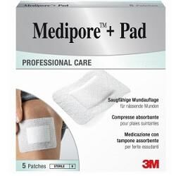 3M Medipore+Pad Medicazione Sterile 5x7,2 cm 5 Pezzi
