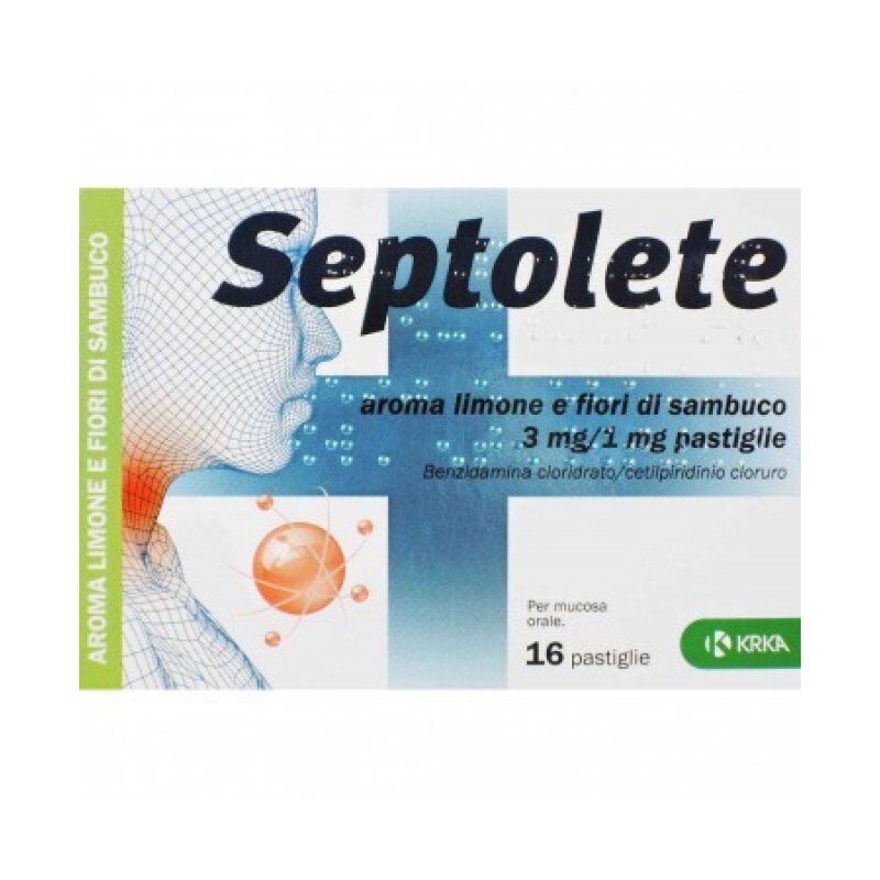 Gola Septolete 3+1 mg Gusto Limone e Fiori di Sambuco 16 Pastiglie