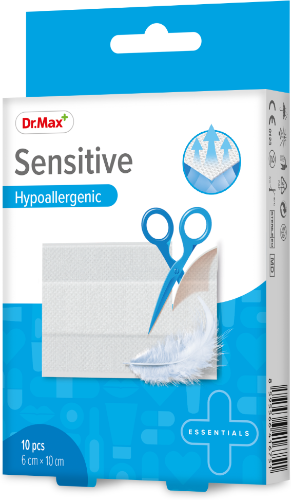 Dr.Max Sensitive Hypoallergenic 6 cm x 10 cm 10 Pezzi