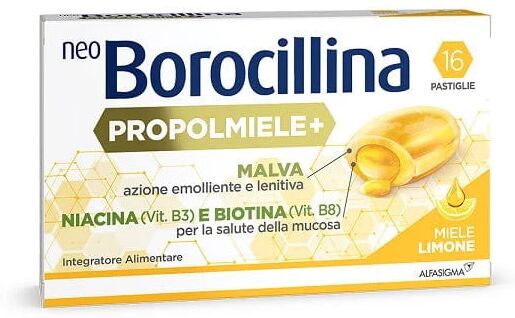 NEO BOROCILLINA Propolmiele+ 16 Pastiglie Gusto Miele Limone