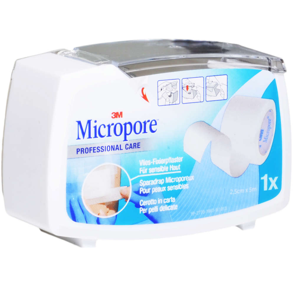 3M MICROPORE skin tone dispenser 25mm x5m